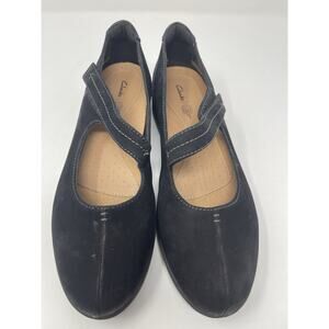 Clarks Tamzen Walk Women's Leather Cushioned Mary Jane Loafers 10M Black